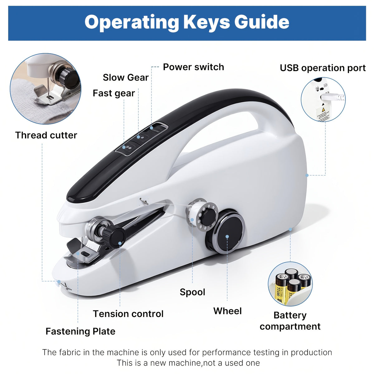 portable handheld sewing machine   fast precision