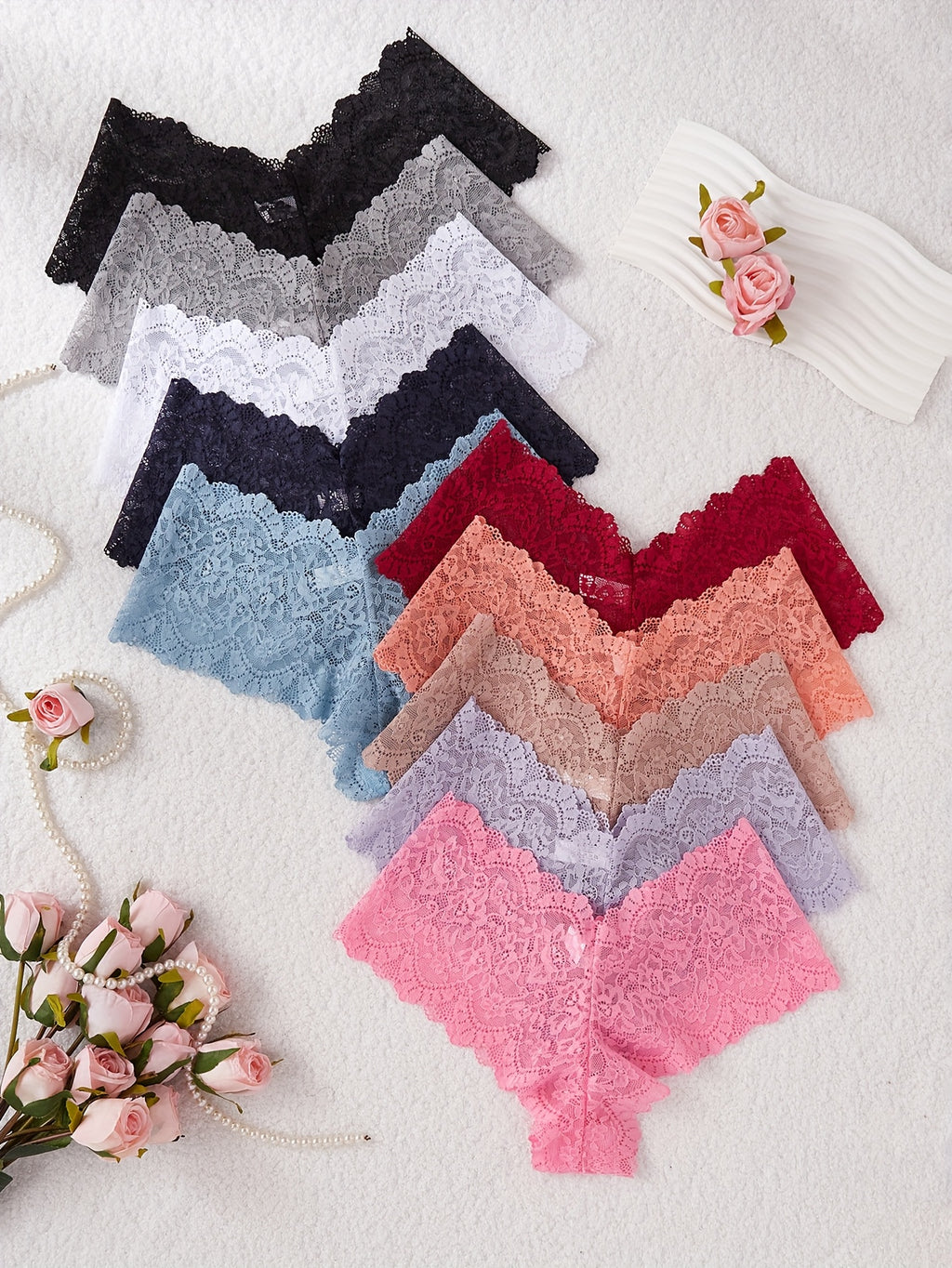womens lace   boxer shorts 10 pack | temu Temu