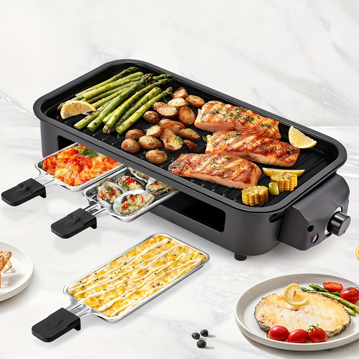 smokeless electric grill indoor grill removable non stick
