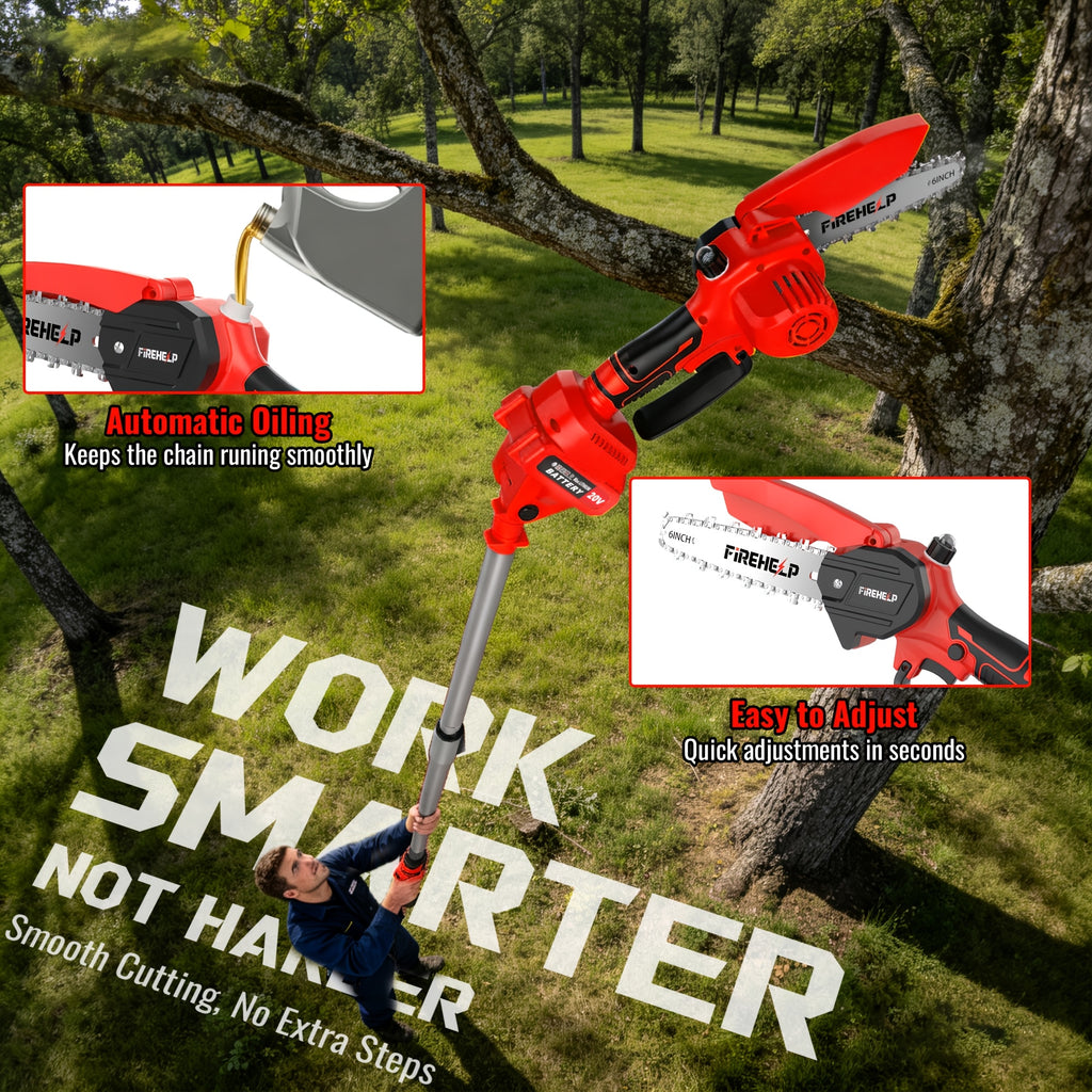 telescopic high branch saw cordless design brushless