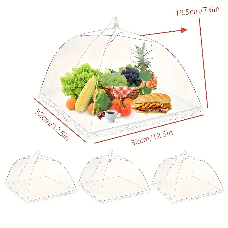 4pcs   food covers foldable mesh food tents reusable