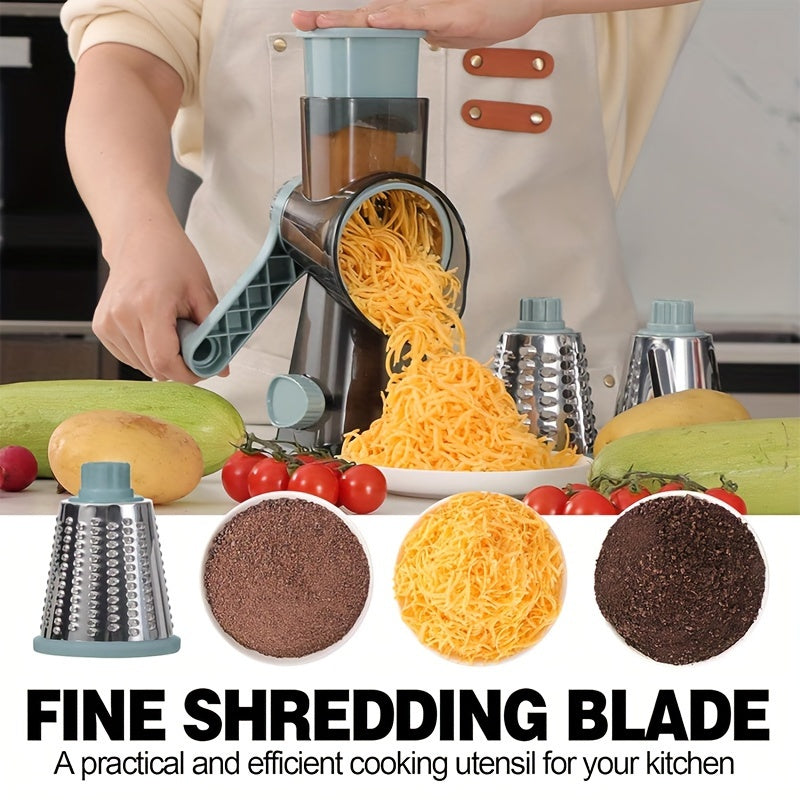 a multifunctional hand cranked vegetable cutter