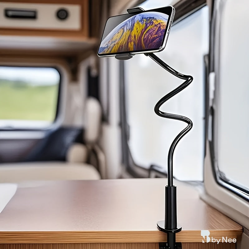 360 degree rotation phone holder spiral base lazy person