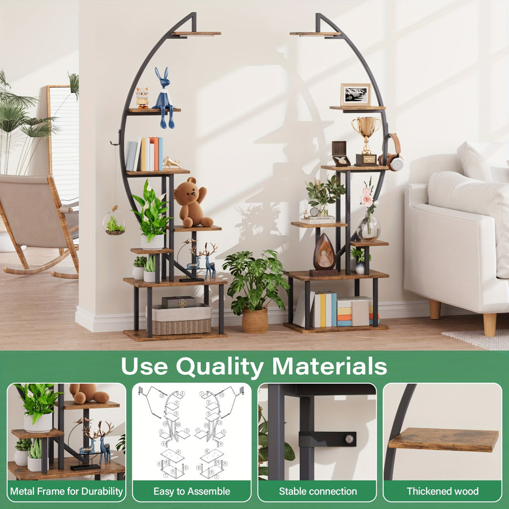 2pcs bookshelf lights 7 tiered 65 multi functional metal