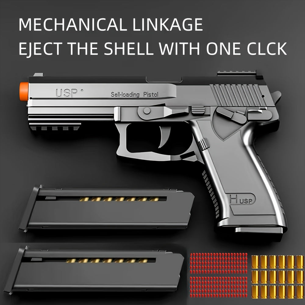 2025 usp toy   clip pistol continuous shooting 100