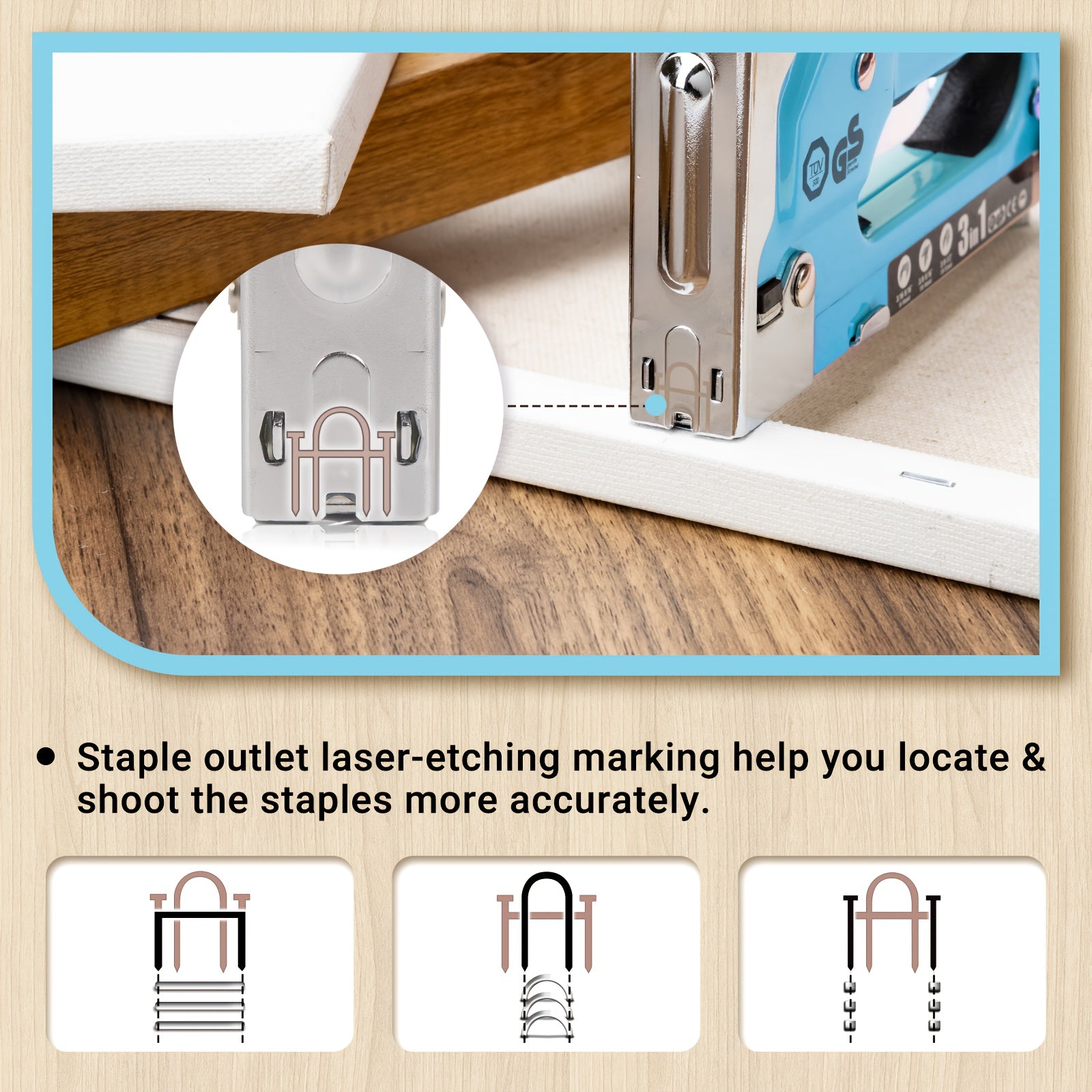 heavy duty 3 in 1 manual staple gun brad nailer kit staple