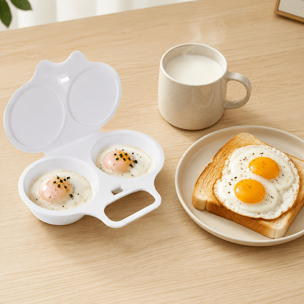1pc white egg steamer box plastic multi functional egg