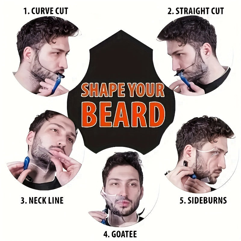 creative beard styling comb mens beard template beard