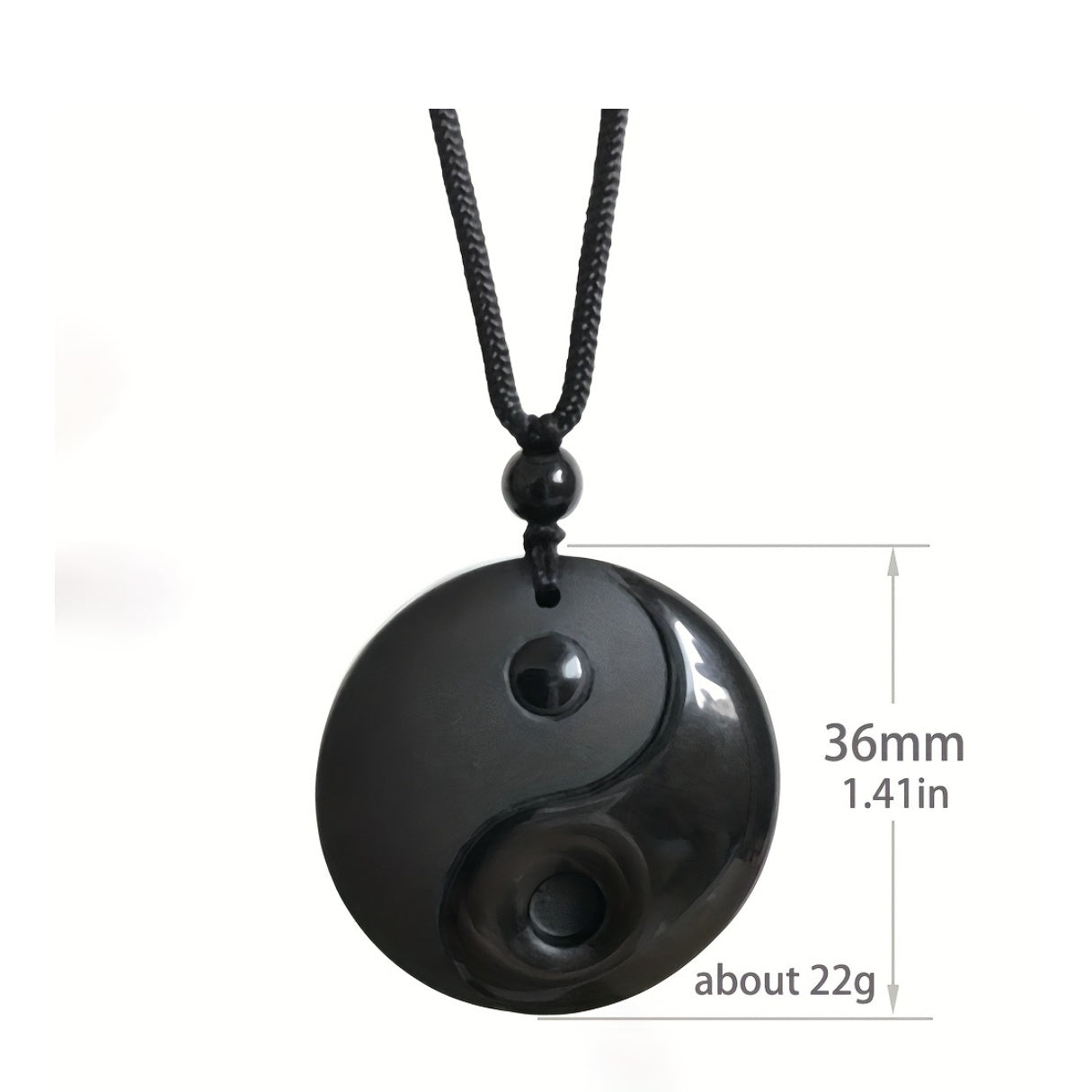 obsidian yin yang   bagua pendant | temu Temu