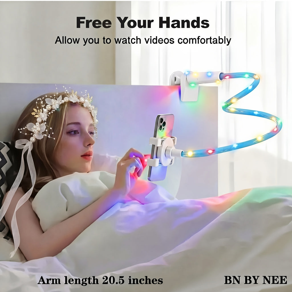 360 degree rotation phone holder spiral base lazy person