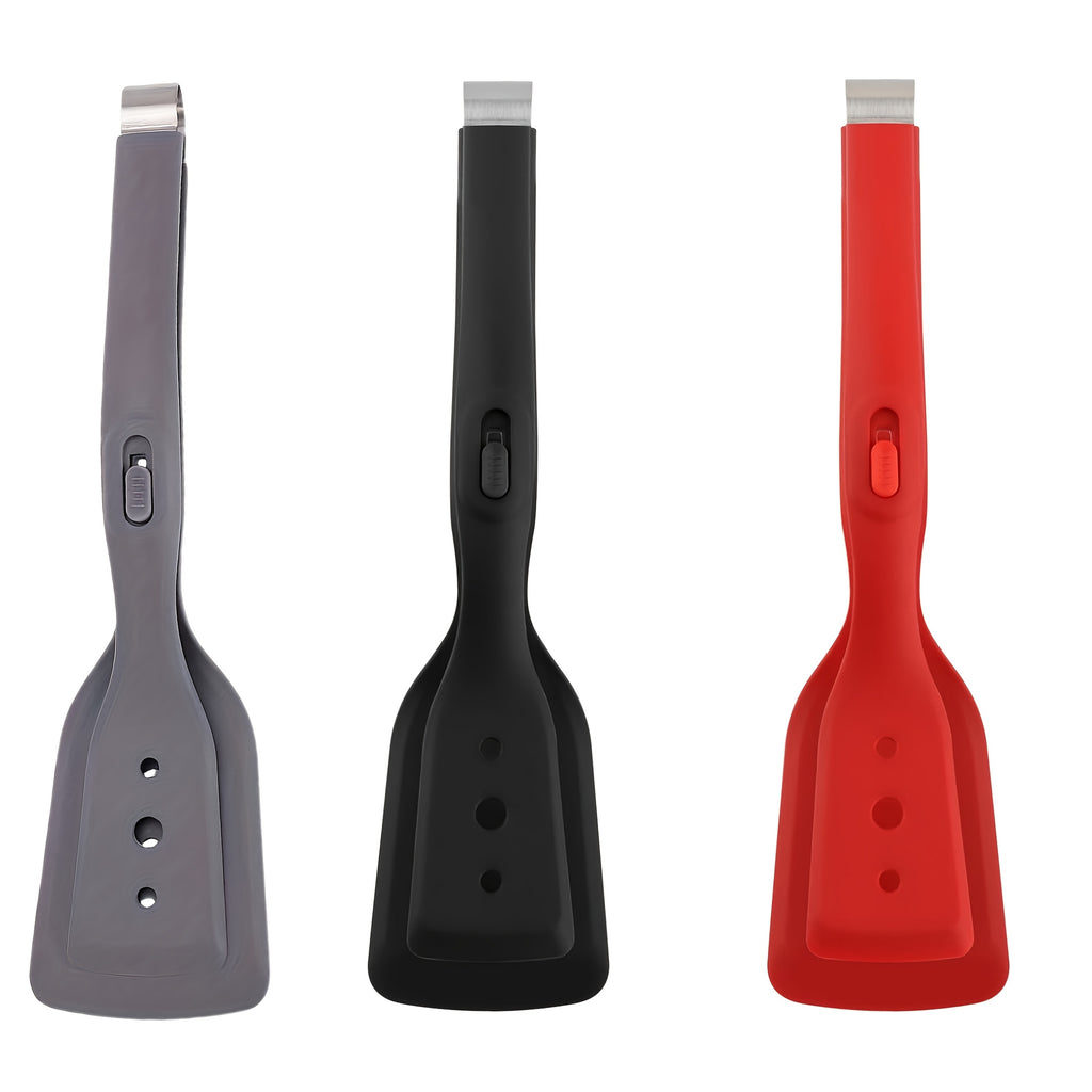 2 in 1 stainless steel silicone cooking tongs bbq