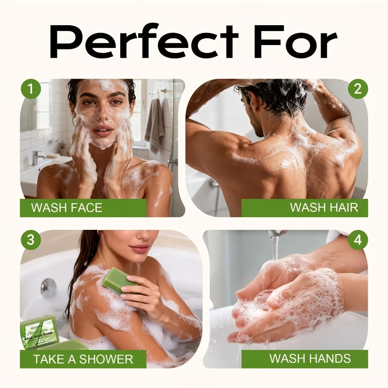 aloe vera   4 in 1 facial bath hand shampoo bar