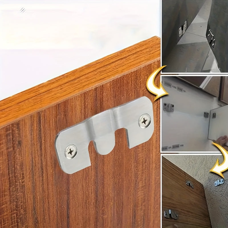 40pcs stainless steel heavy duty mounting brackets embedded