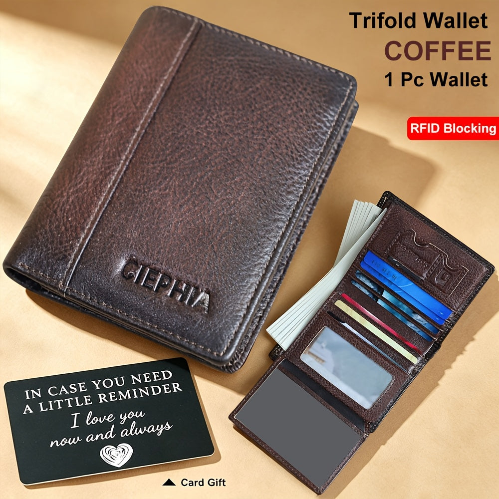 rfid leather wallet fathers day gifts men rfid blocking