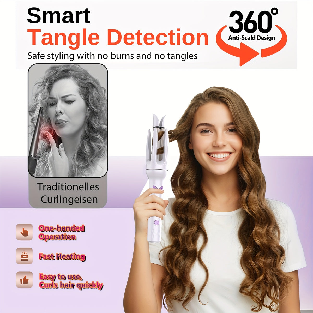 automatic hair curler 28mm   4 temperature