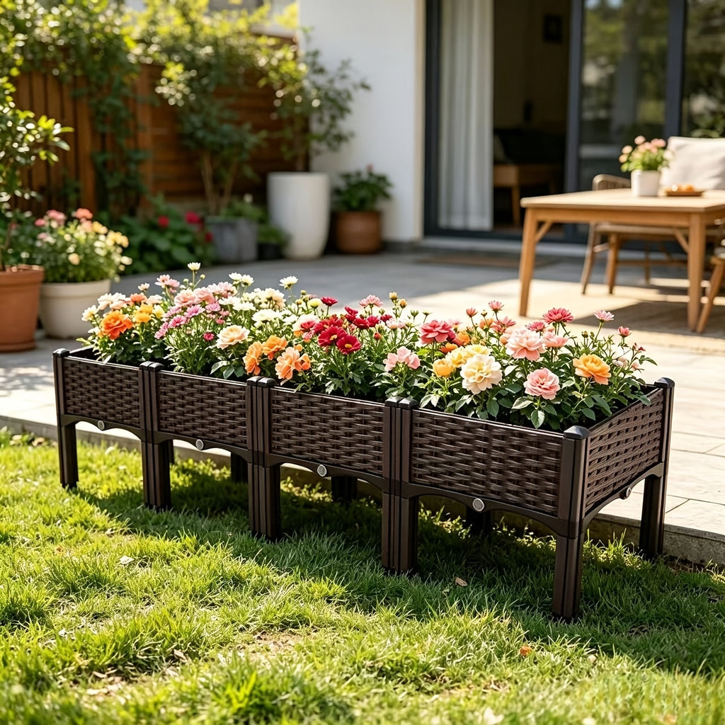2 3pcs raised garden bed legs elevated plastic planter box