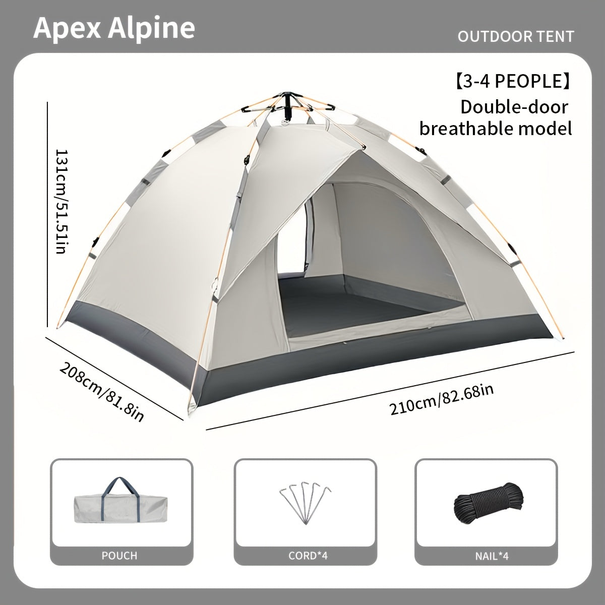 automatic   camping tent windproof sun resistant suitable