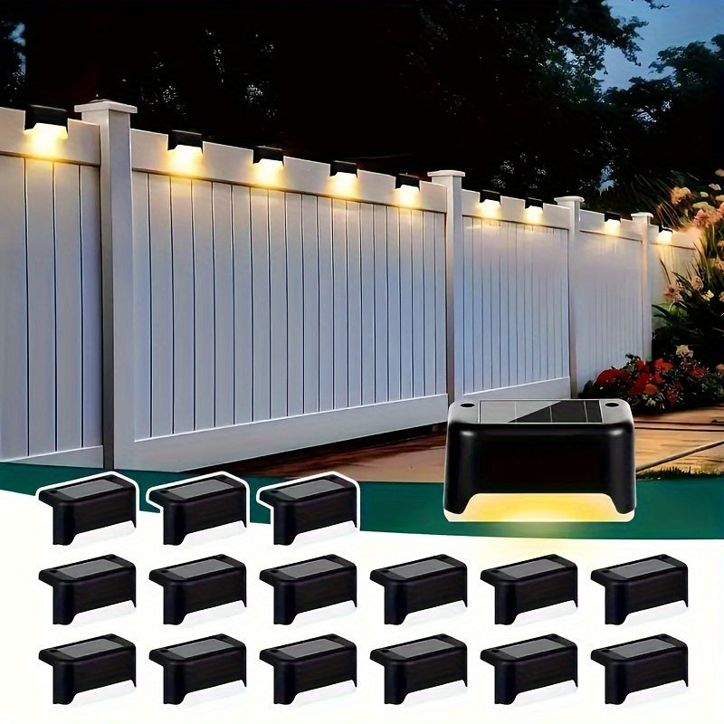 32 pack solar led deck lights auto 12hr lighting outdoor