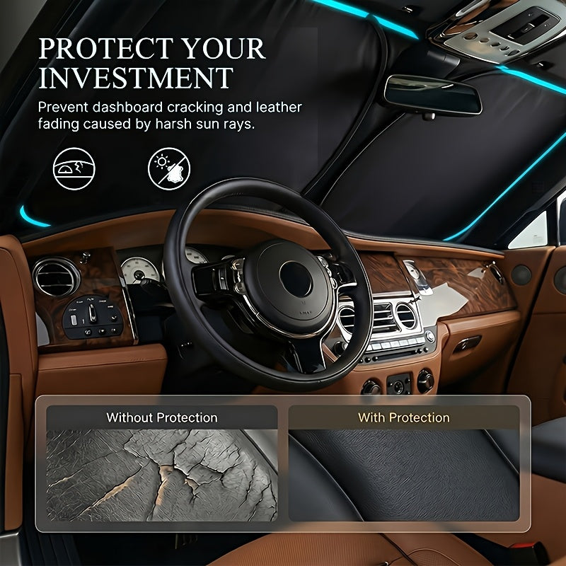 thick durable car sunshade front gear multi layer sunshade