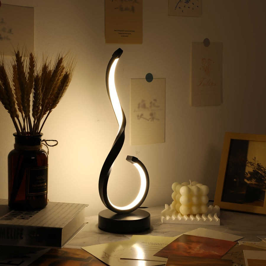 1pc minimalist modern iron usb three color dimmable desktop