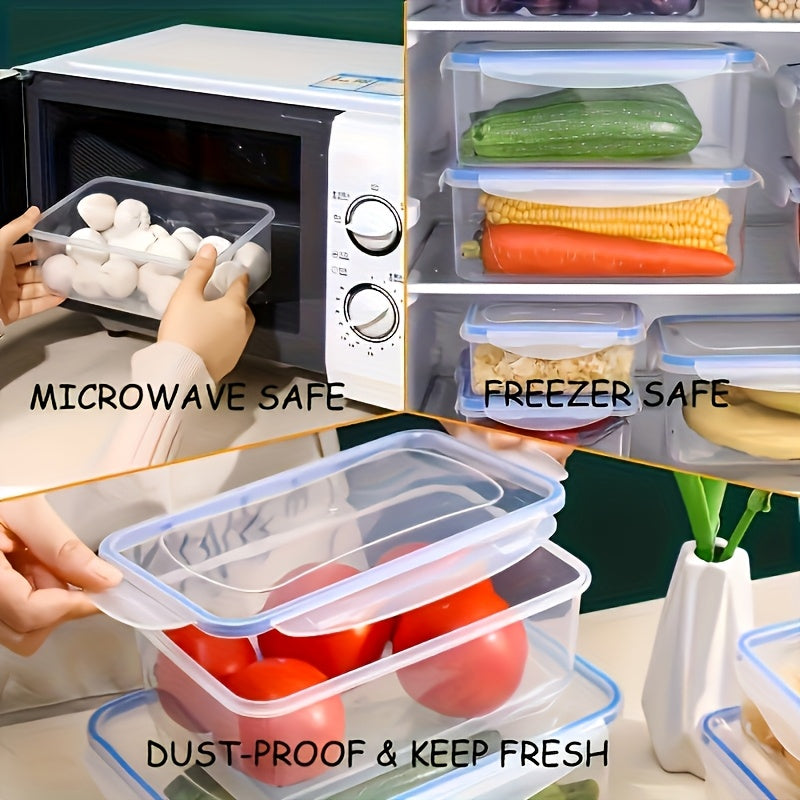 8pcs set   4 containers 4 lids multi size transparent