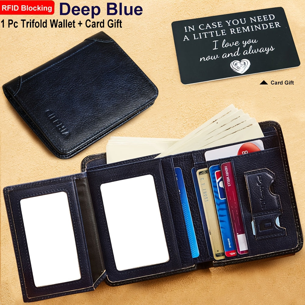 rfid leather wallet fathers day gifts men rfid blocking