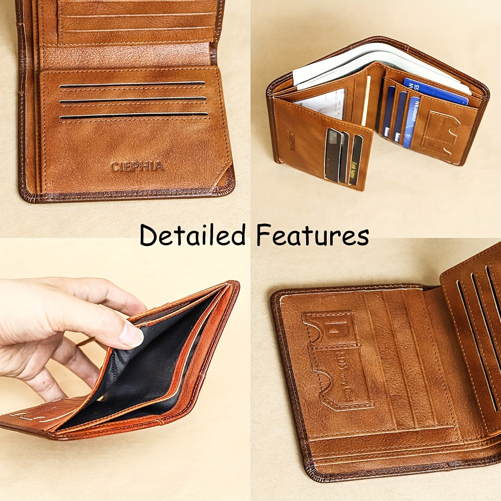rfid leather wallet fathers day gifts men rfid blocking