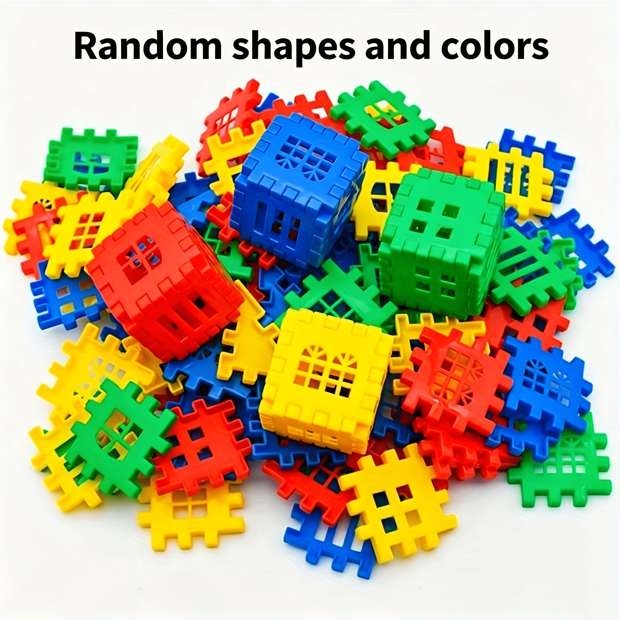 98pcs colorful large house building block set window design