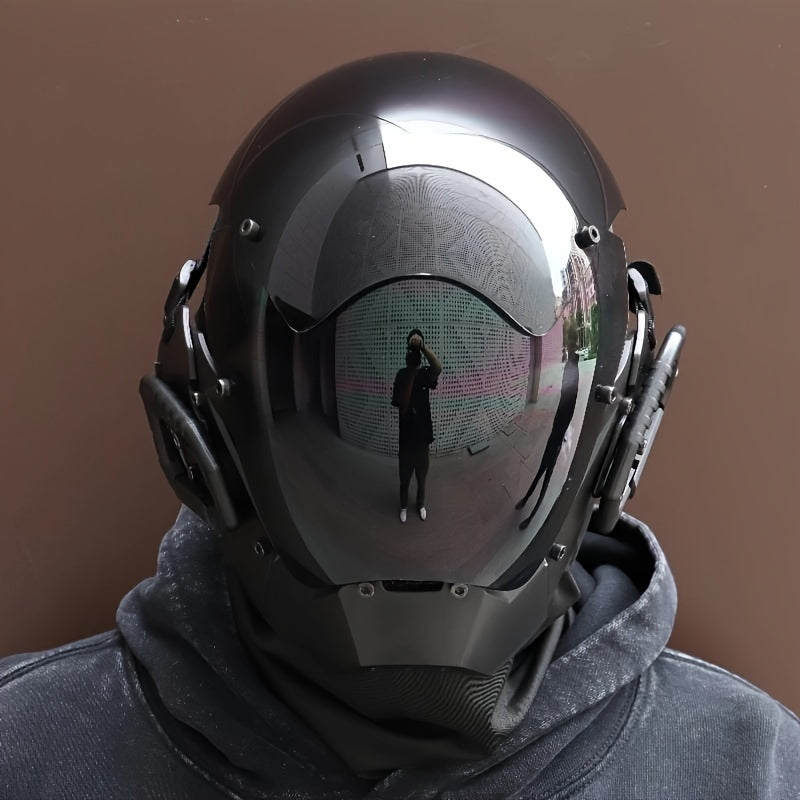 black cyberpunk mask cosplay halloween mechanical cool real