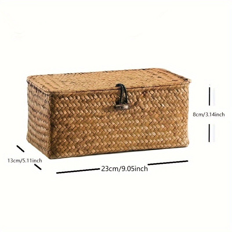 hand   home woven storage blue storage box shelf