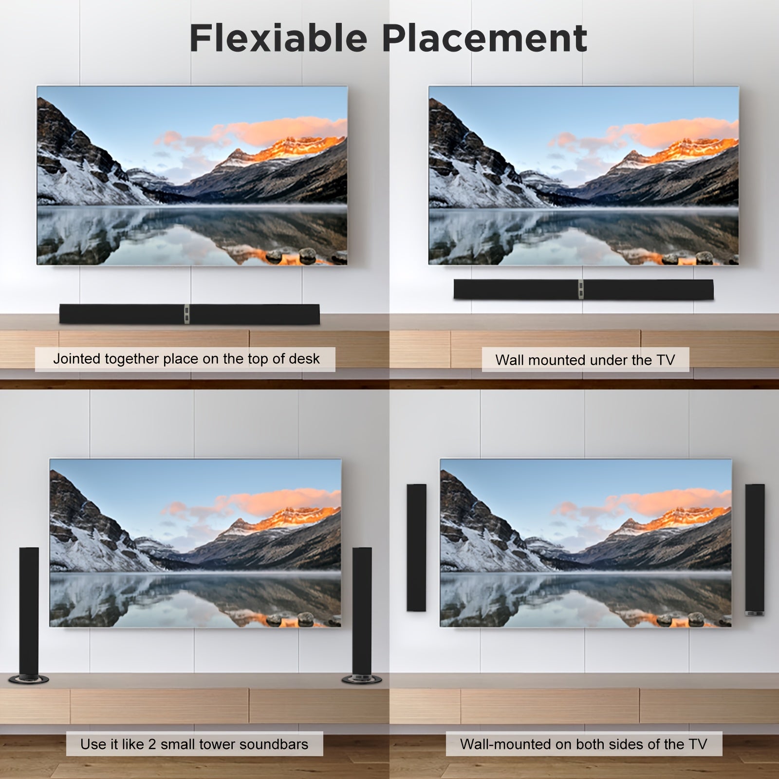 2   bar soundbar smart tv wireless speaker