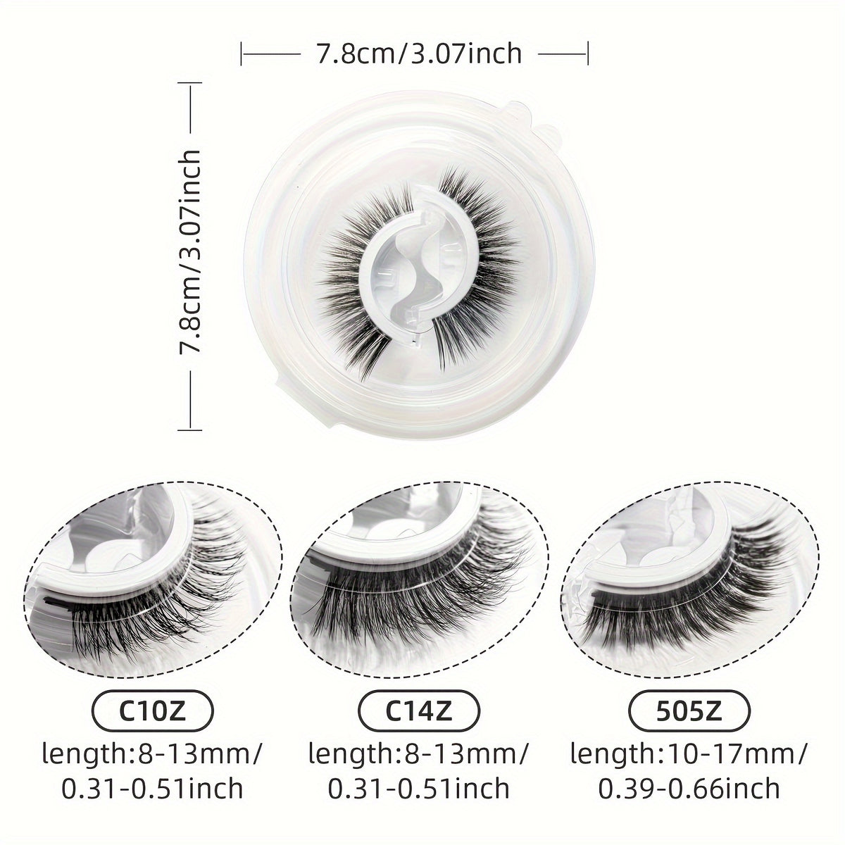 self   false eyelashes 3 pairs set pre   reusable