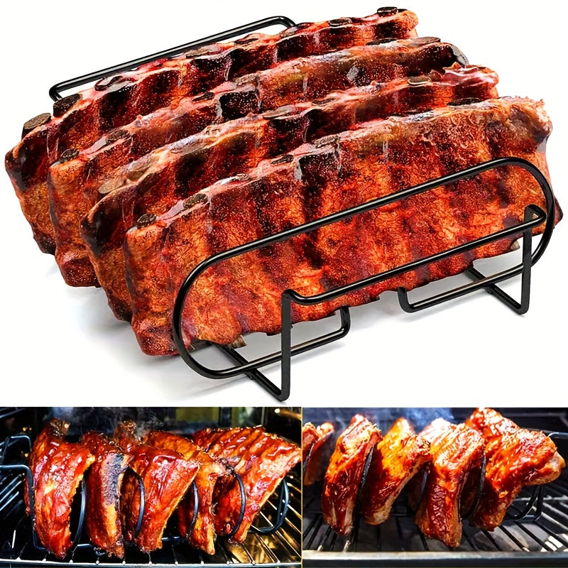 1pc heavy duty iron bbq grill basket steak rack non stick