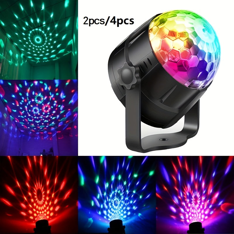 2 4pcs   sound activated party lights remote