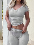 womens fashion v neck   fit   outdoor jogging