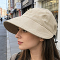 womens waffle bucket hat sun hat adjustable versatile peaked