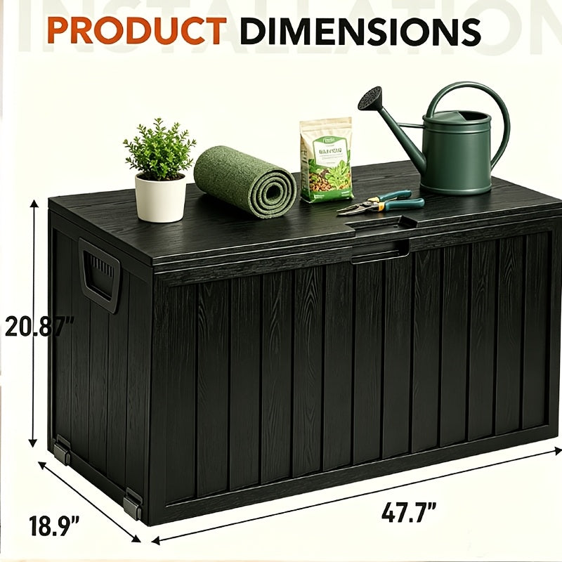 75 gallon outdoor storage box lockable   lid portable