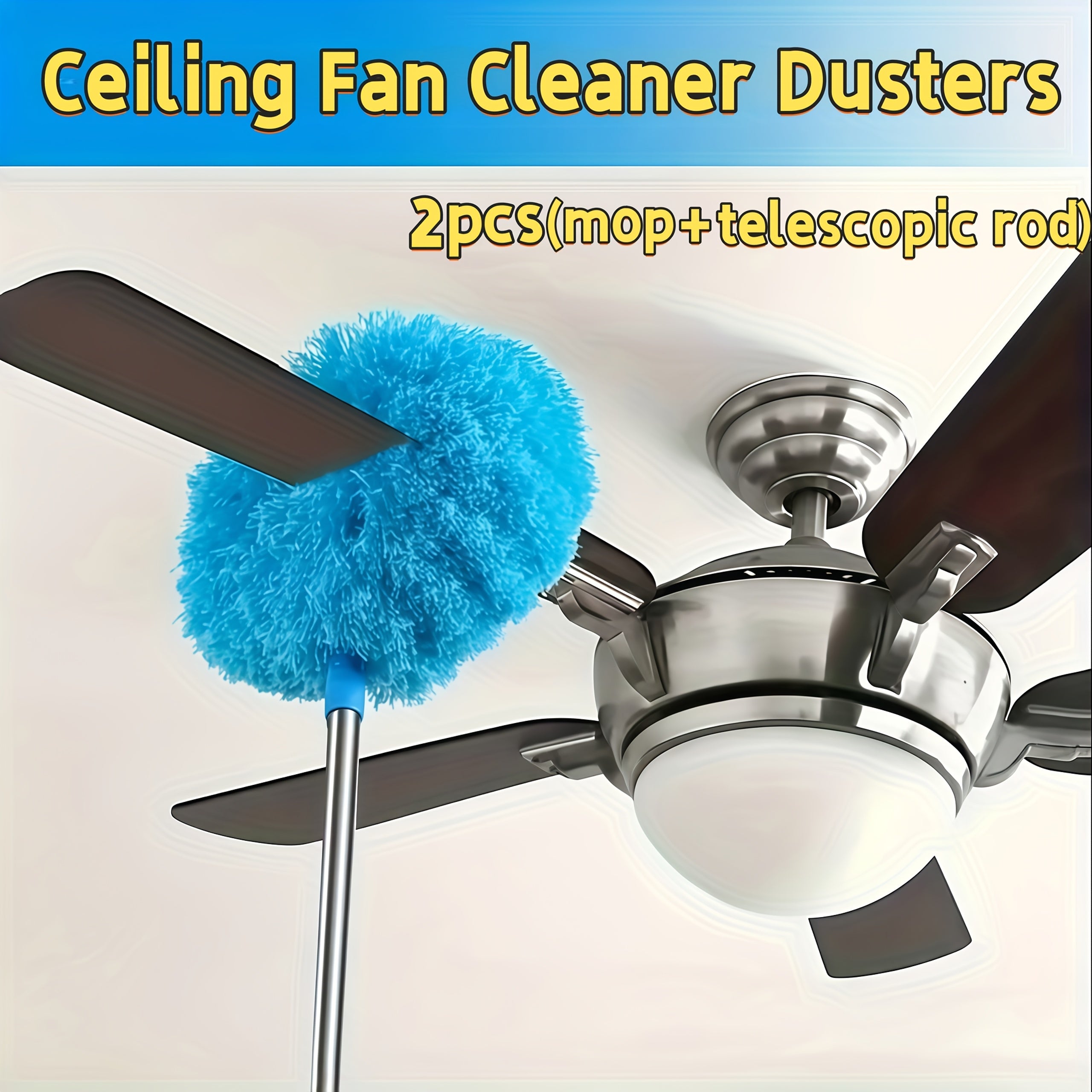 household dust mop ceiling fan duster telescopic rod