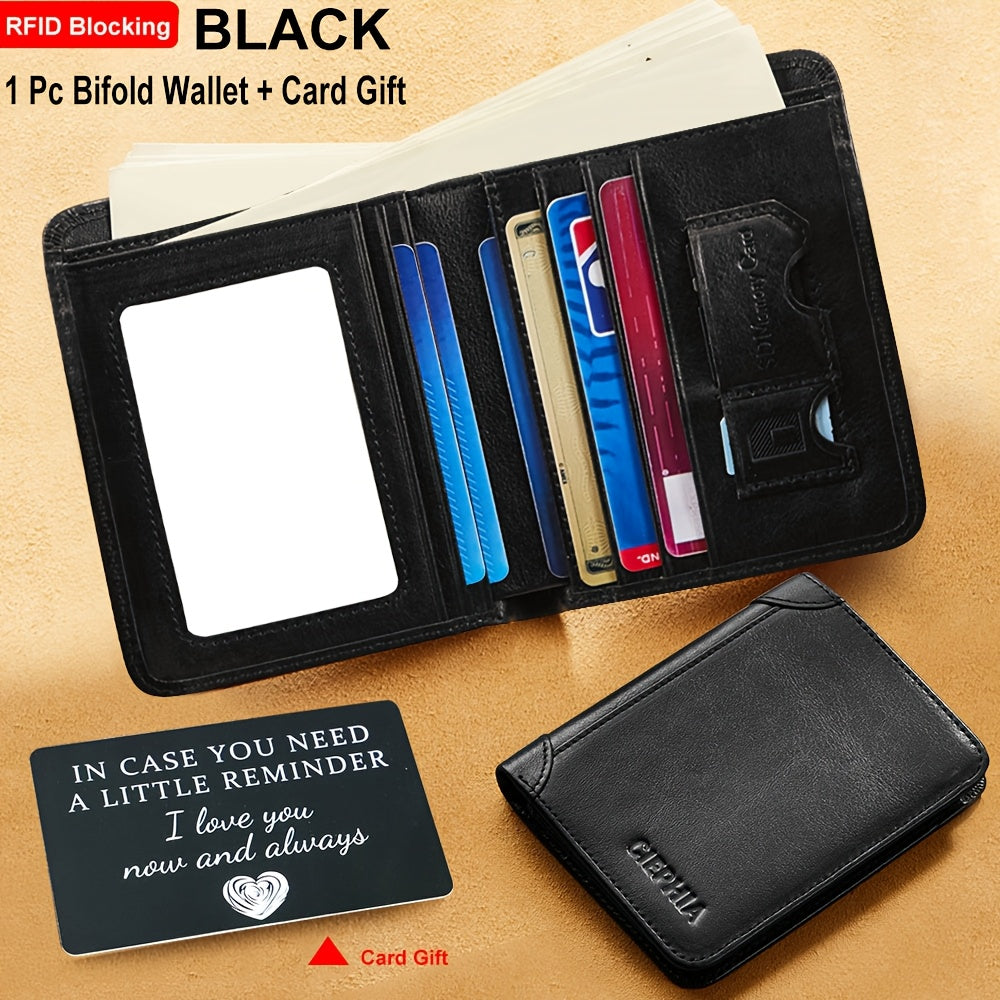 rfid leather wallet fathers day gifts men rfid blocking