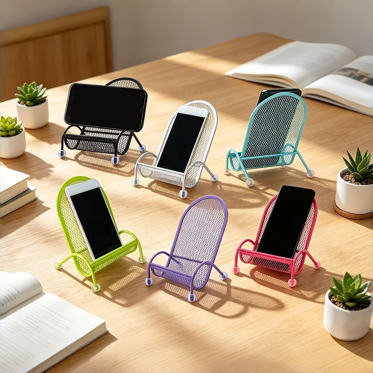 cute chair phone stand universal lazy desktop phone holder