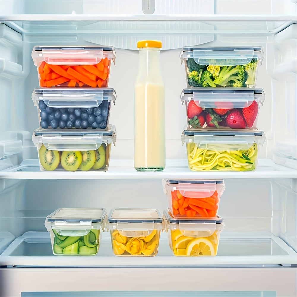 8pcs 4 lids 4 containers transparent stackable food storage