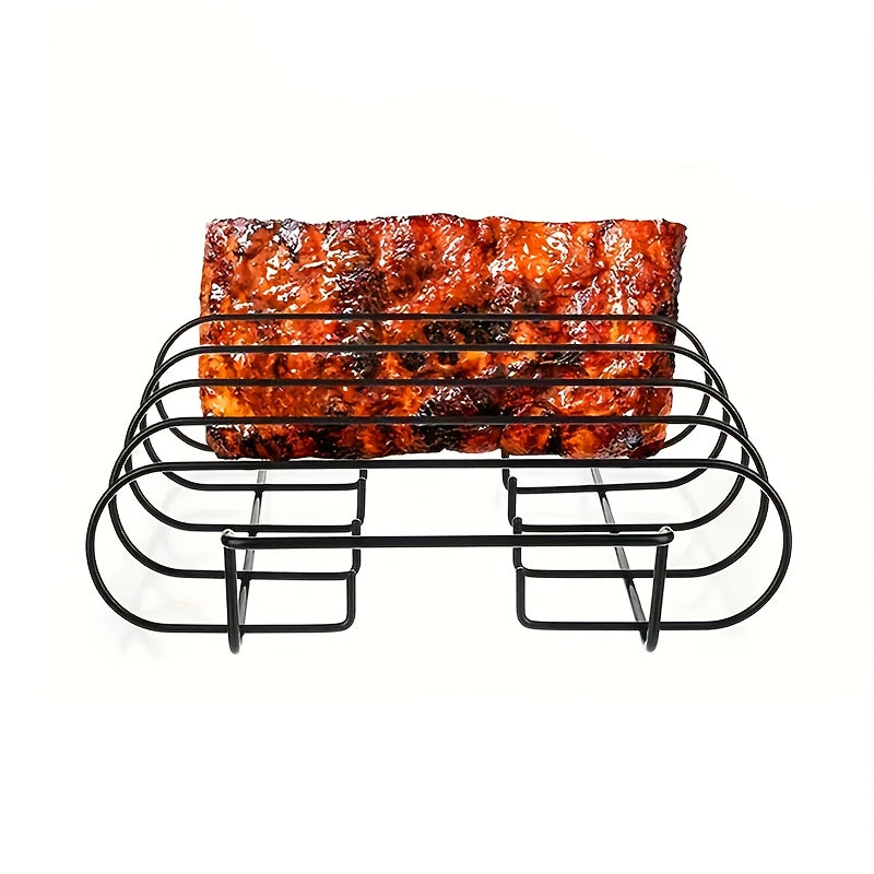 1pc heavy duty iron bbq grill basket steak rack non stick