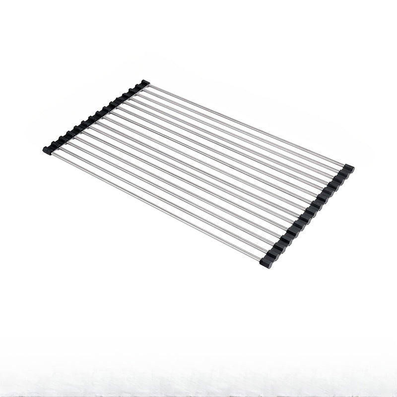 1pc deluxe roll stainless steel dish drying rack space