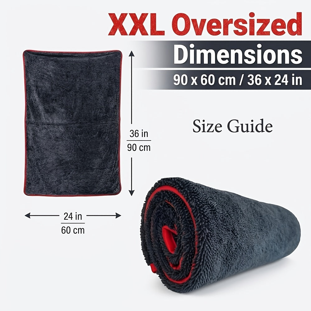 xxl extra large microfiber car drying towel twist loop