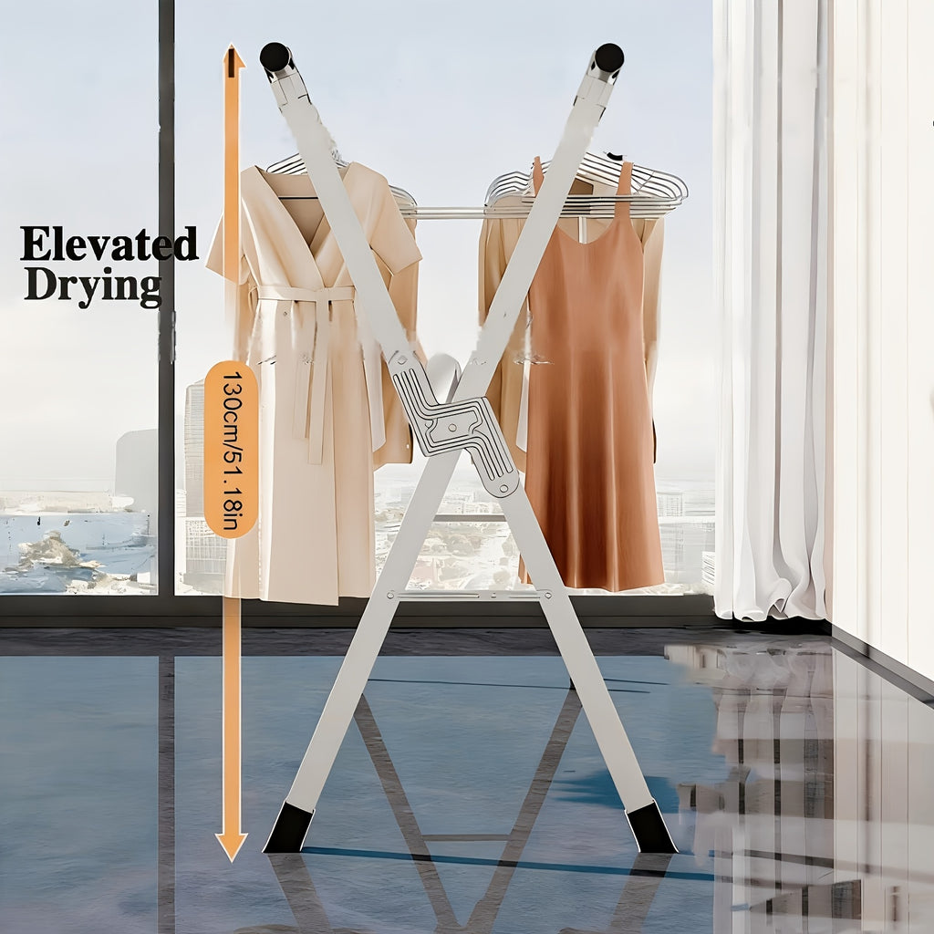 three bar foldable clothes drying rack 63 78 7 95