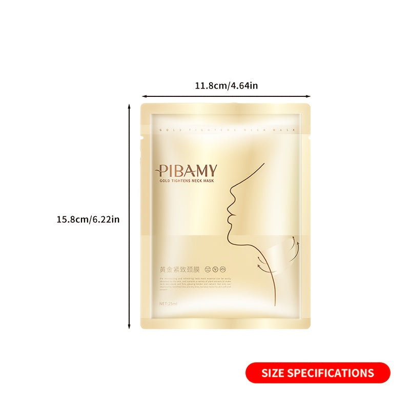 4pcs 24k golden neck mask hydration   lifts neck lines