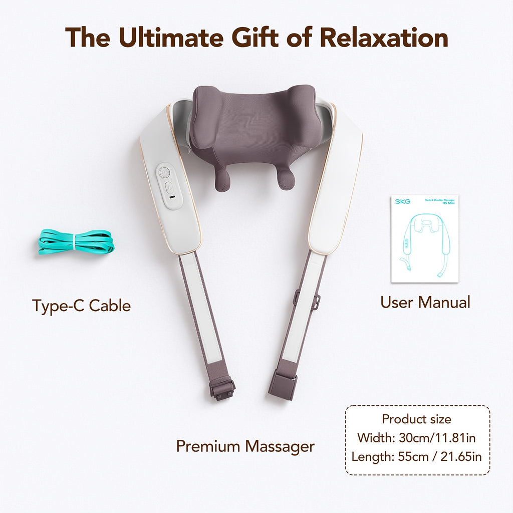 neck massager heat 6d shiatsu cordless massager deep