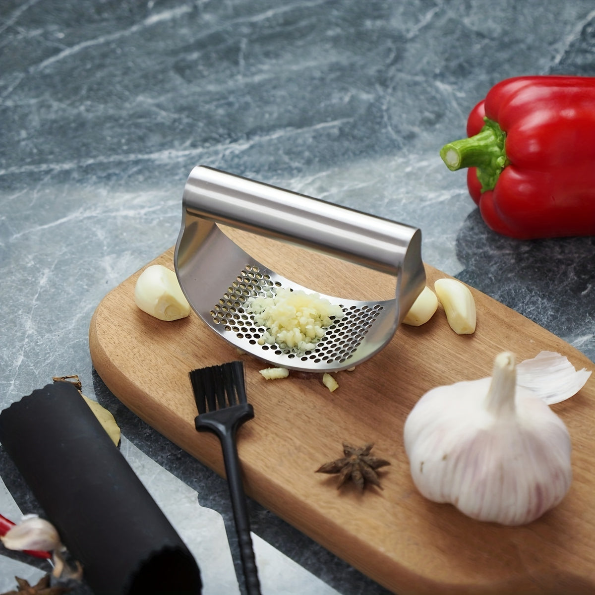 1 garlic press stainless steel ring garlic press garlic