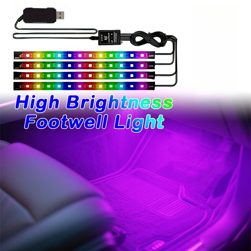 rgb car led light kit multi   usb powered diy