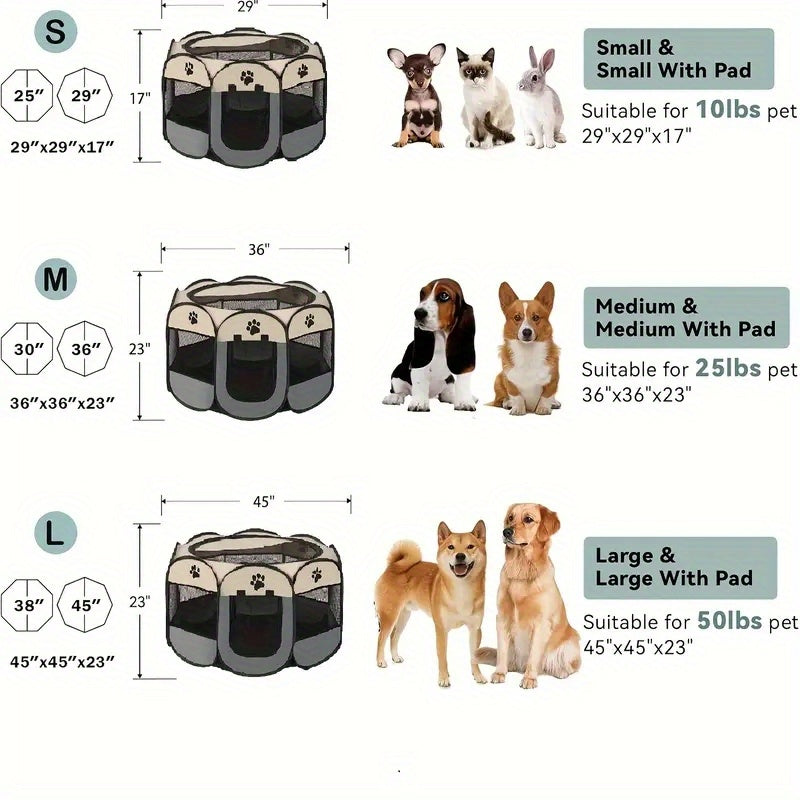 durable oxford cloth octagonal pet playpen